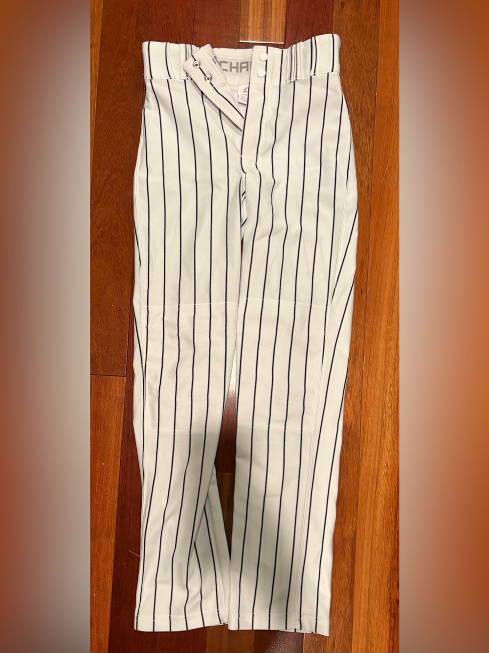 Youth Large Champro black pinstriped baseball pants